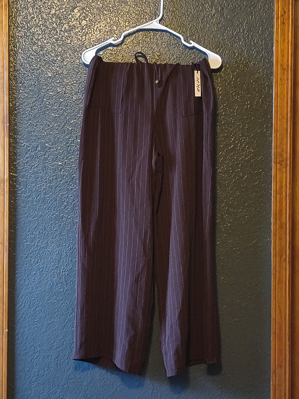 Pinstripe Wide-Leg Dress Pants NWT